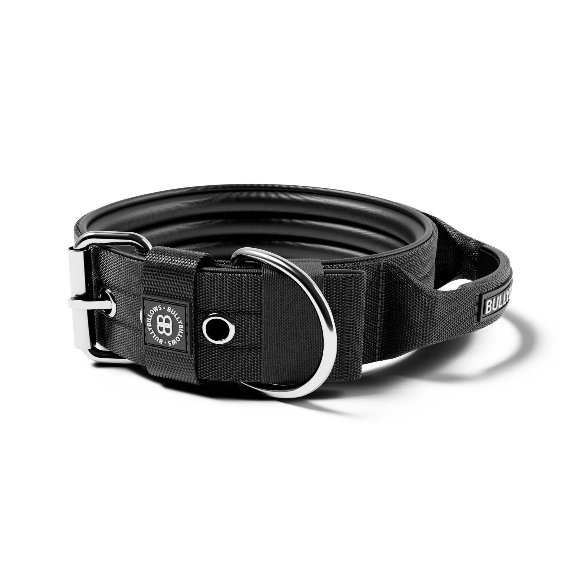 5cm Pin Buckle Collar | With Handle - Black