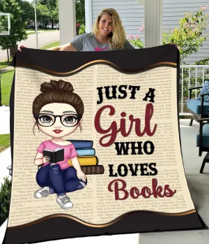 A Girl who Loves Books Blanket