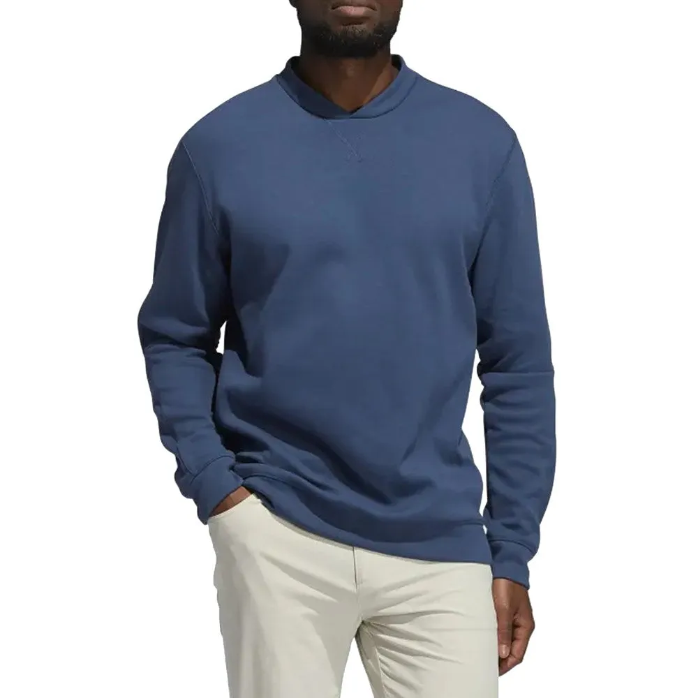 Adidas Go-To Crewneck Golf Sweatshirt - Crew Navy