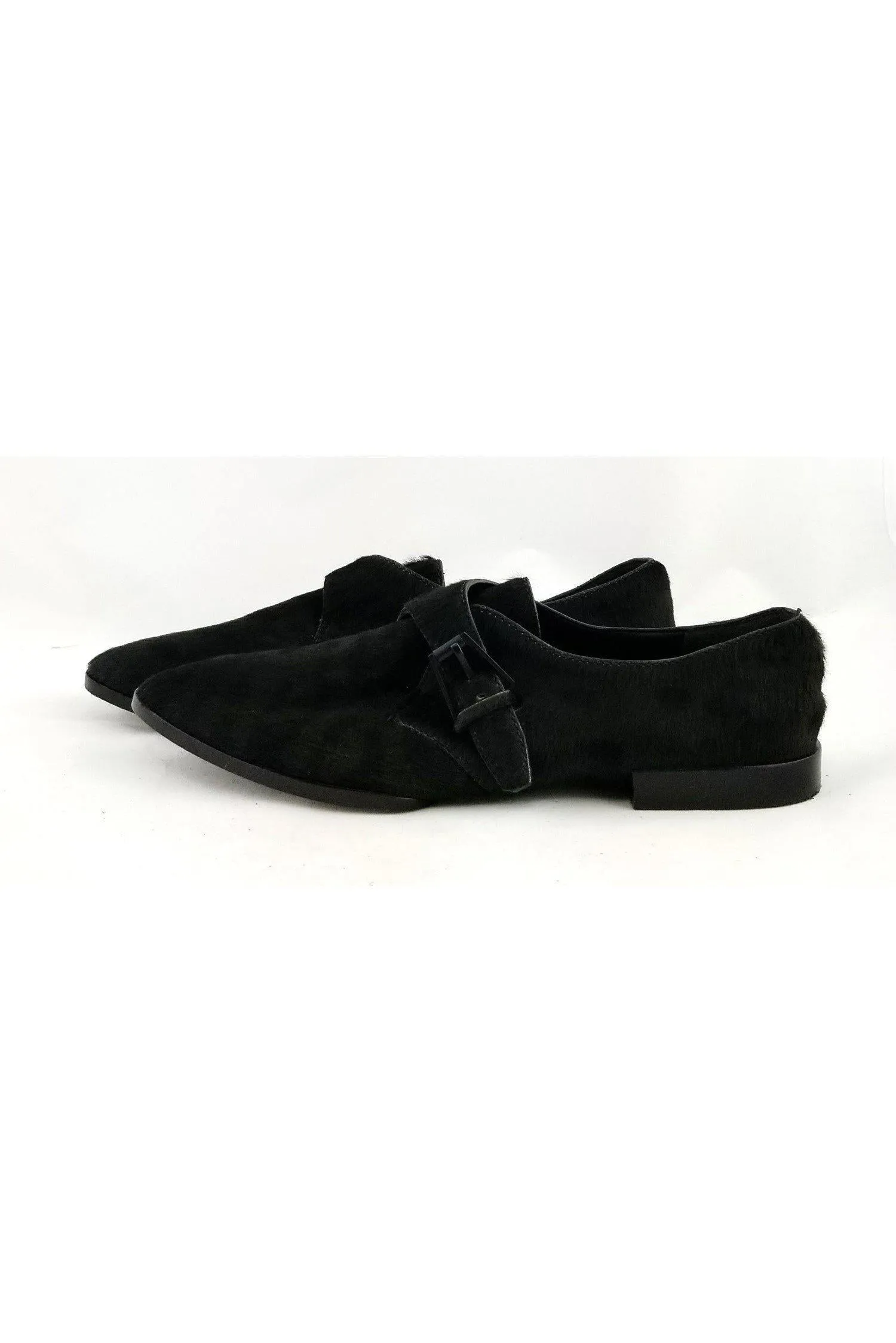 Alexander Wang - Black Calf Hair Buckle Loafers Sz 7