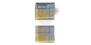 Amy Britton Highland Harris Tweed Mustard Plaid Soft Case