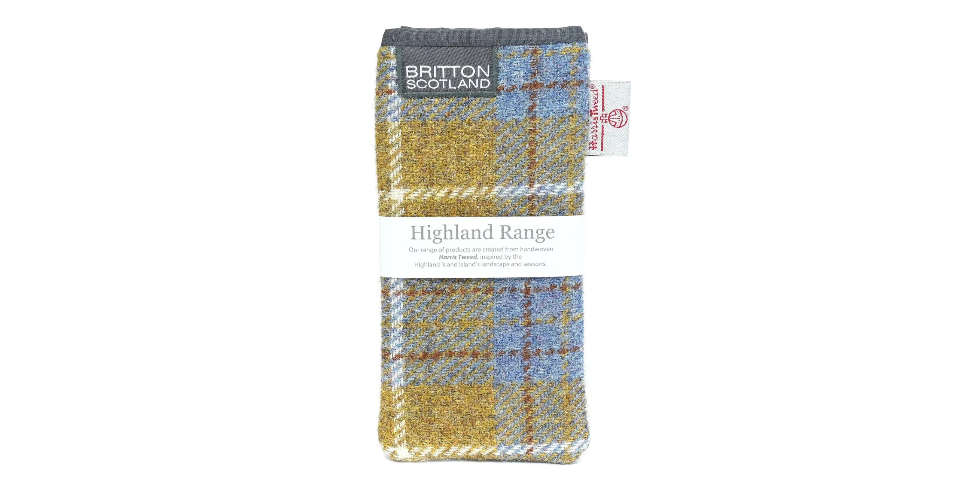 Amy Britton Highland Harris Tweed Mustard Plaid Soft Case