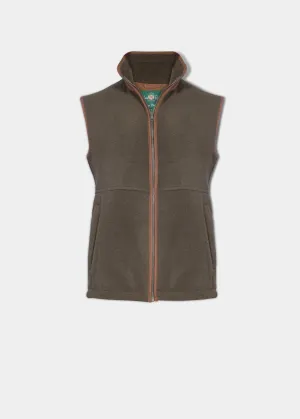 Aylsham Men's Fleece Gilet In Green - Regular Fit