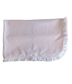 Baby Girl's "Pink Checks" Pima Cotton Blanket