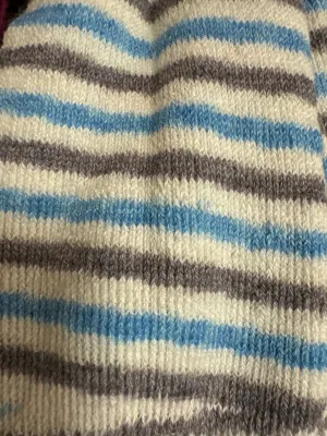 Blue Reversible Outdoor Striped Alpaca Socks