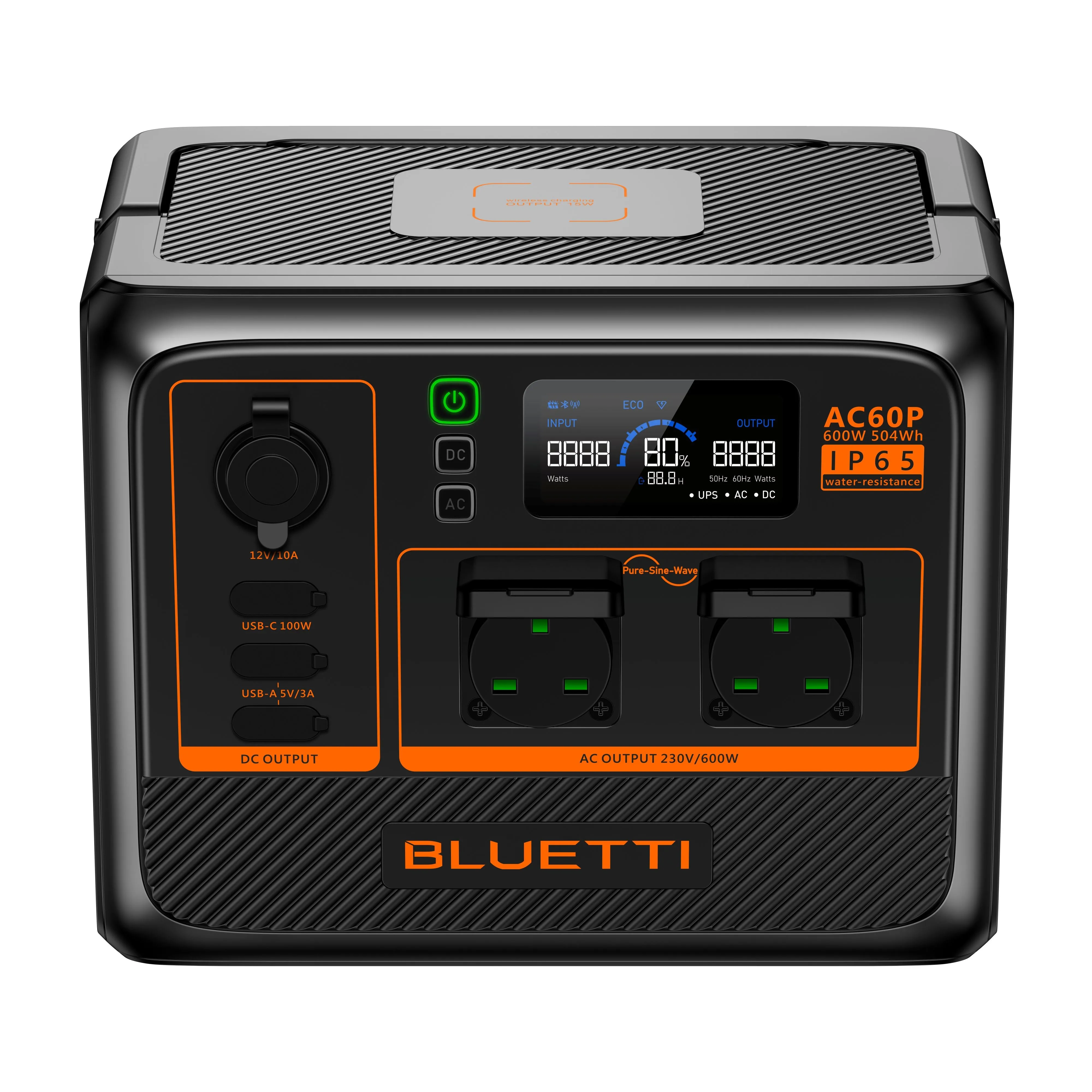 Bluetti AC60P Portable Power Station 600W/504Wh