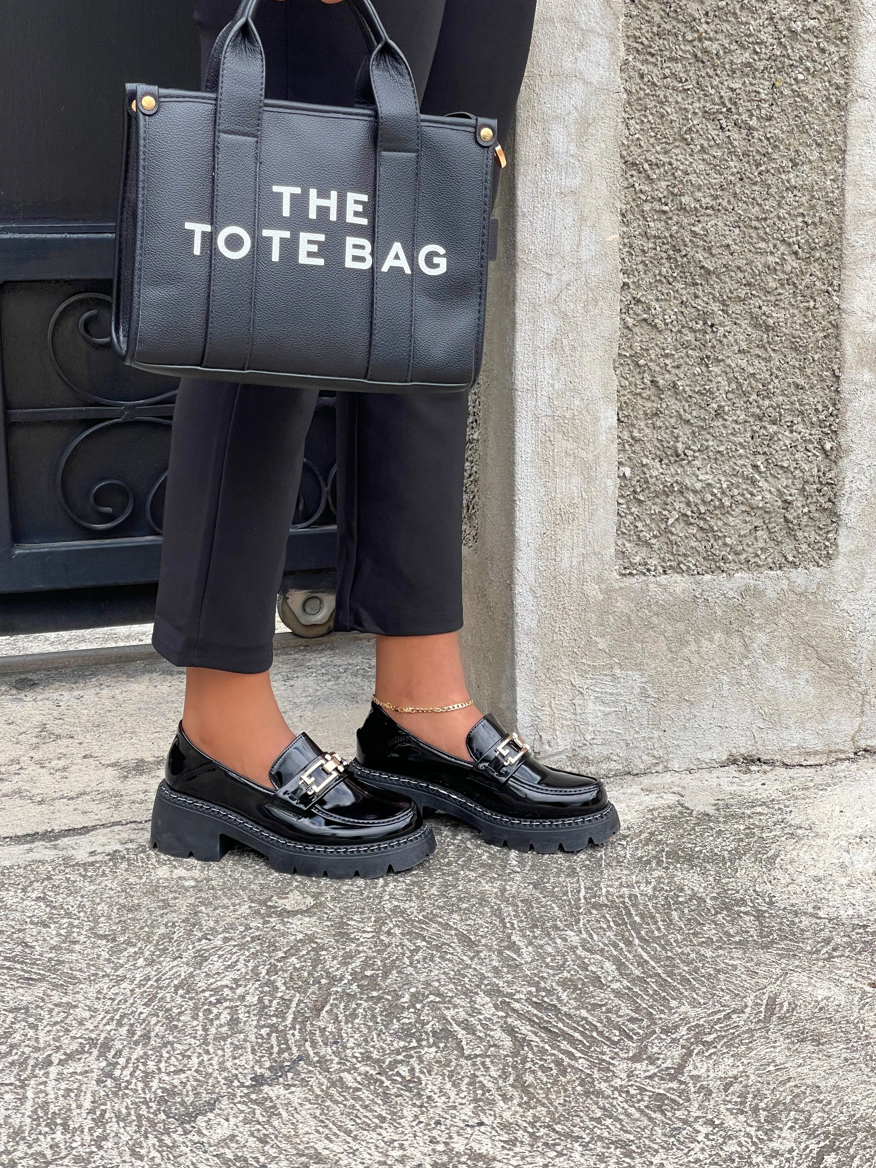 Boss Babe Platform Loafers III-Plain Black(RESTOCKED)