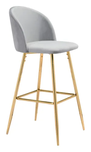 Cozy Barstool Gray & Gold