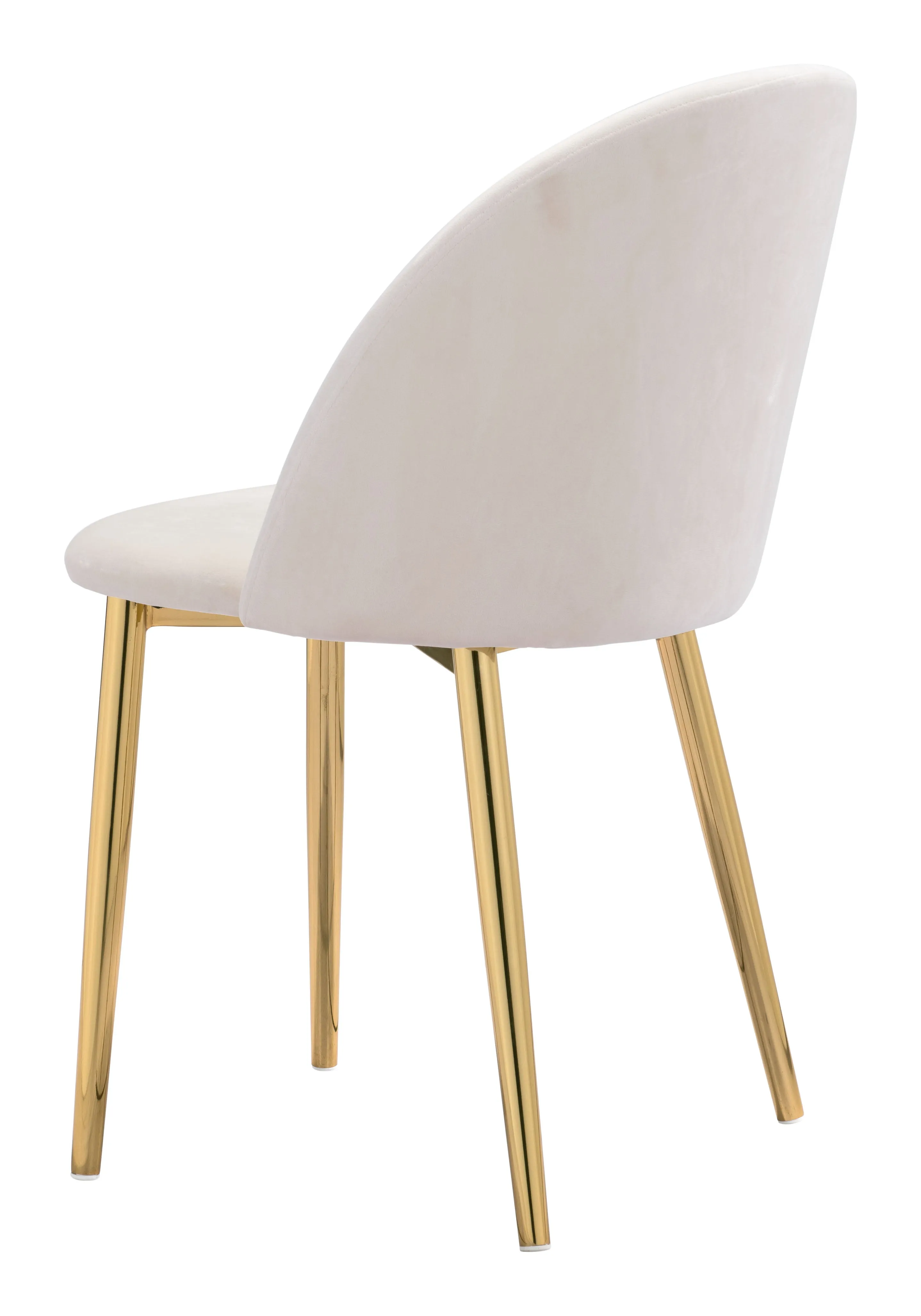 Cozy Dining Chair (Set of 2) Cream & Gold