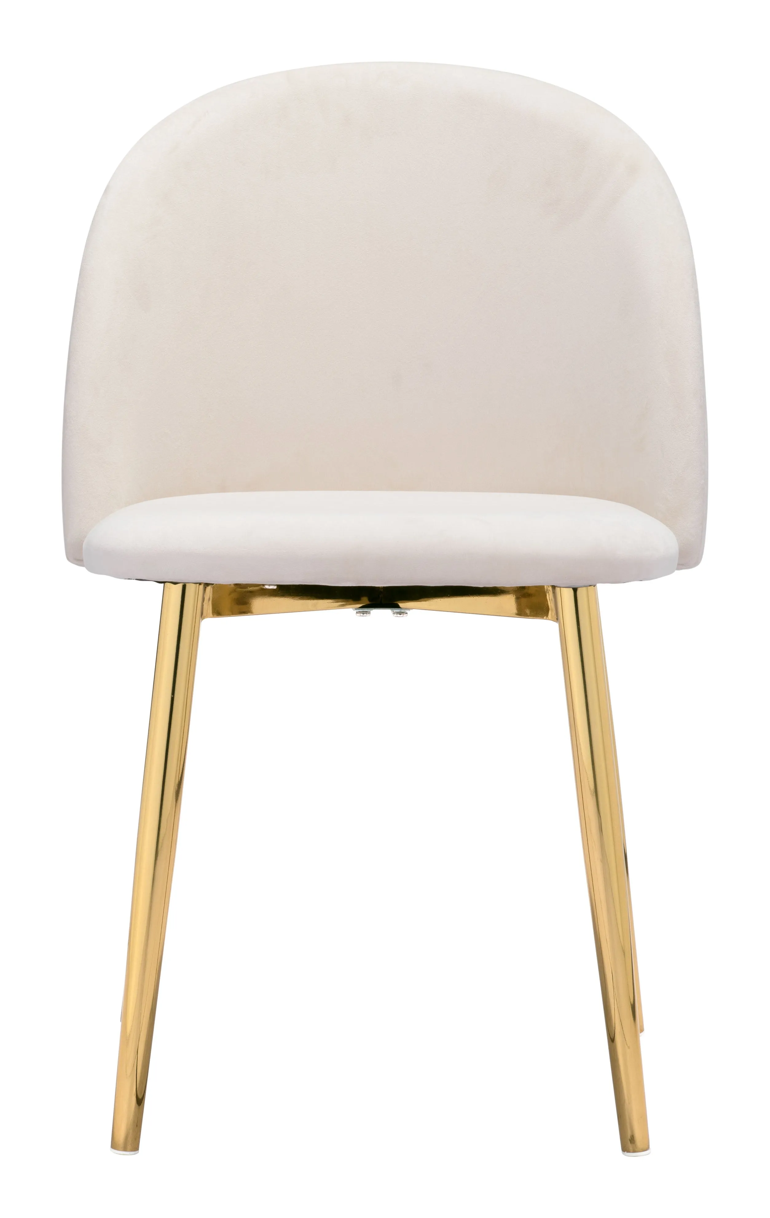 Cozy Dining Chair (Set of 2) Cream & Gold