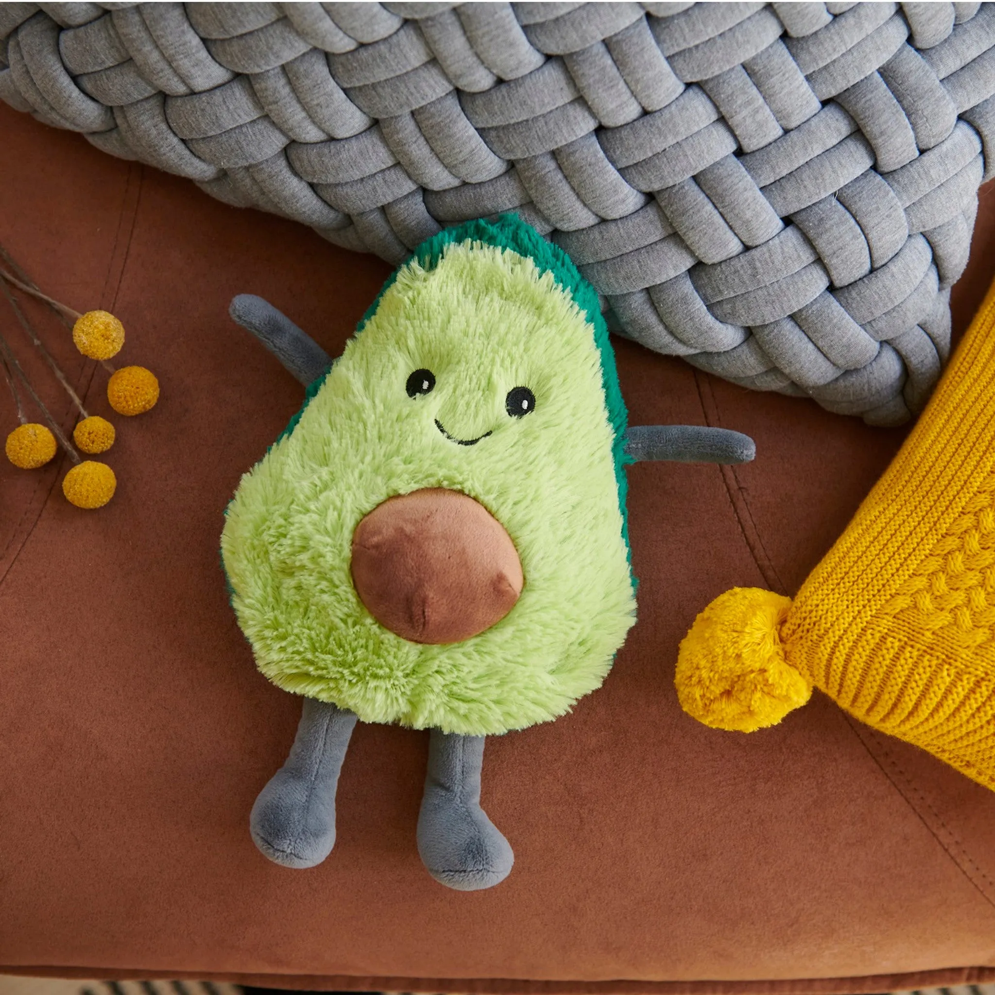 Cozy Plush Avocado Microwave Toy