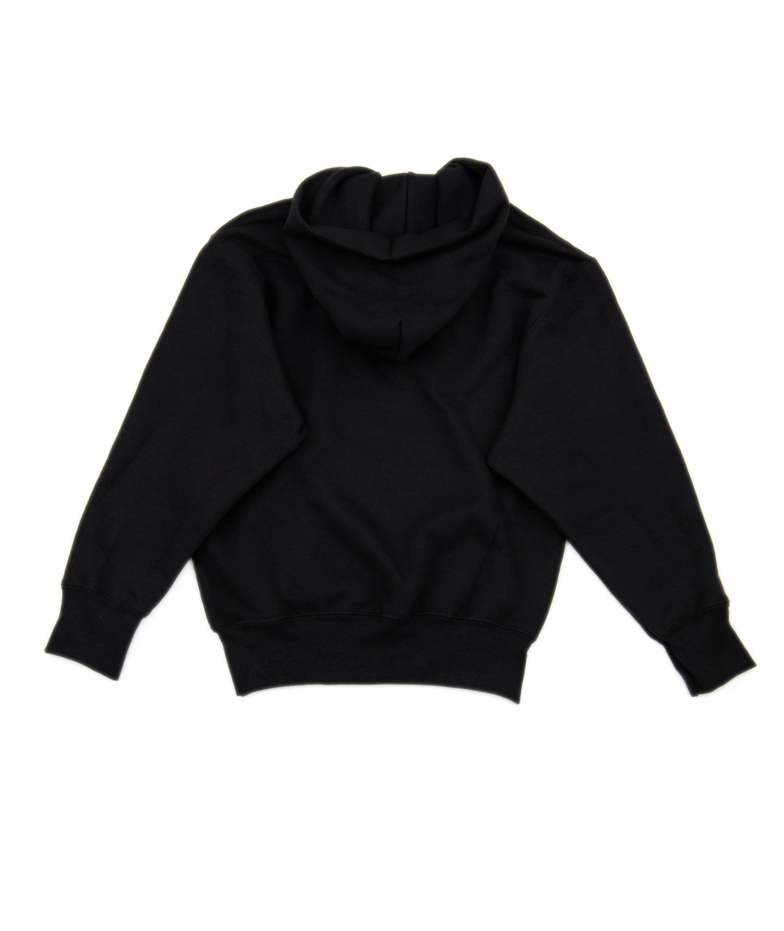 Cursive Heart Black Camp Hoodie