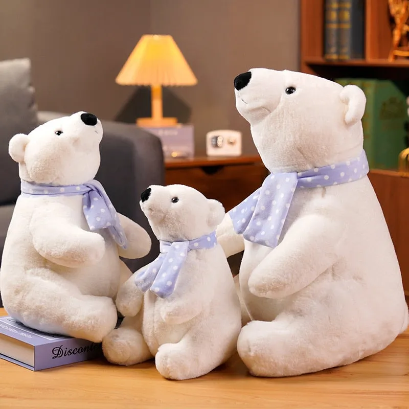 Cute Polar Bear with Scarf Stuffed Plush Toy