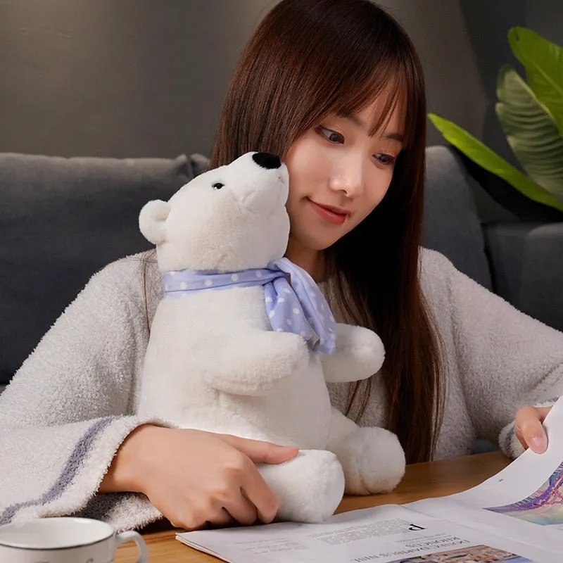 Cute Polar Bear with Scarf Stuffed Plush Toy