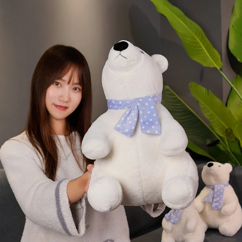 Cute Polar Bear with Scarf Stuffed Plush Toy