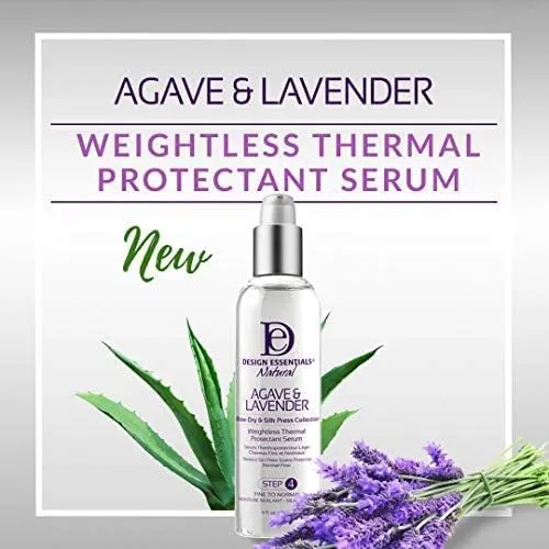 Design Essentials Agave & Lavender Weightless Thermal Protectant Serum 4 oz