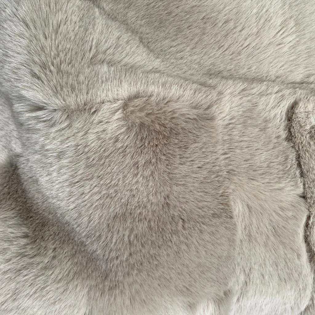 Faux Fur Blanket or Throw - Grey, Pink or Taupe