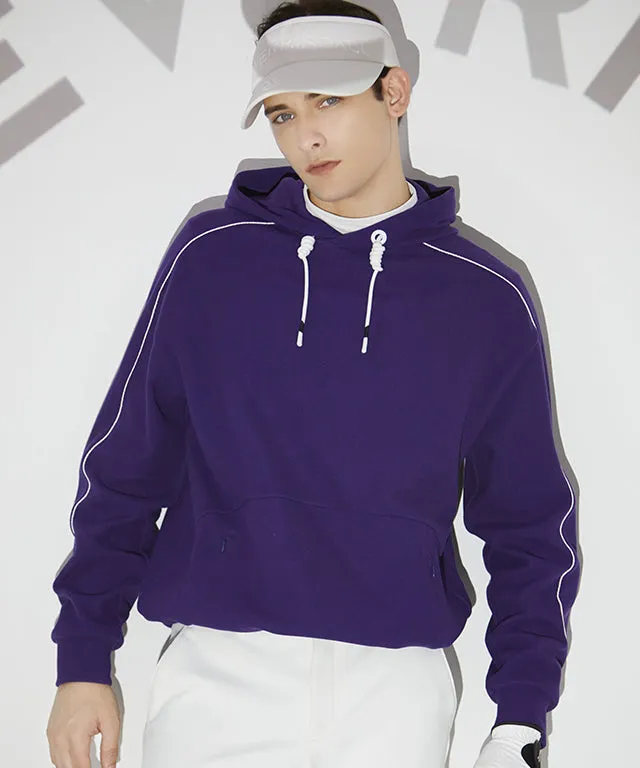 Felici Brushed Line Hoodie - Dark Violet