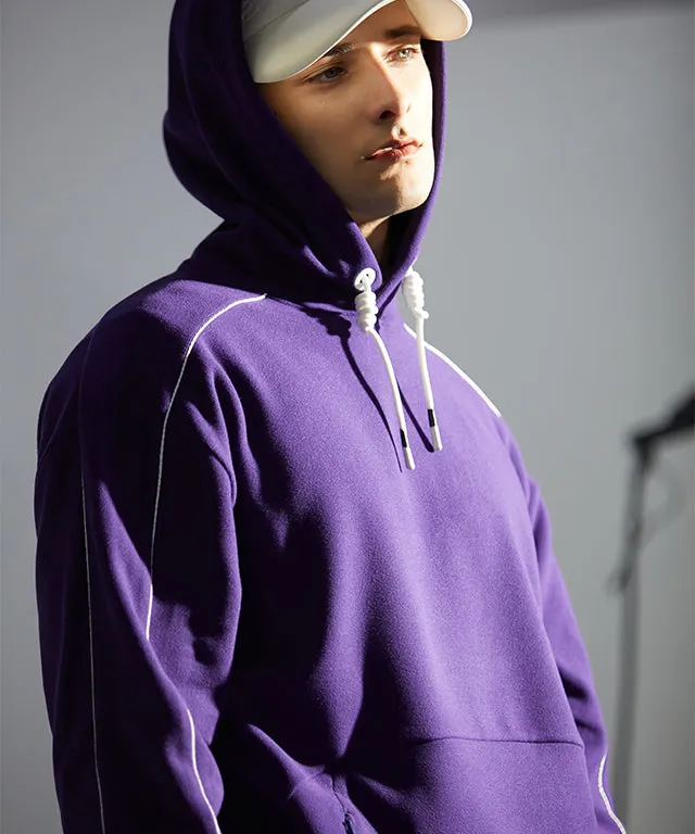 Felici Brushed Line Hoodie - Dark Violet