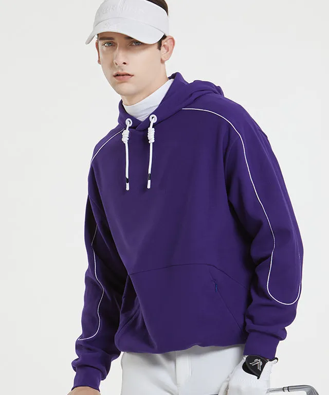 Felici Brushed Line Hoodie - Dark Violet