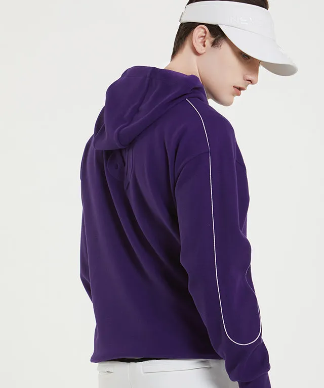 Felici Brushed Line Hoodie - Dark Violet