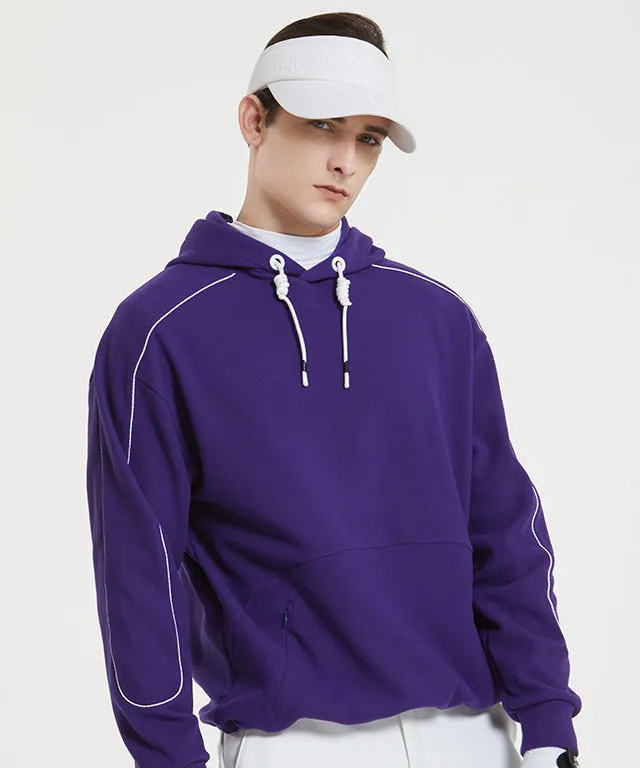 Felici Brushed Line Hoodie - Dark Violet