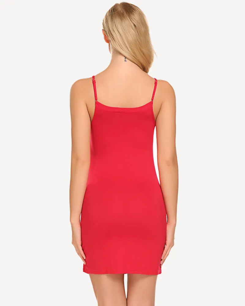 Full Slip Strap Mini Dress Shapewear