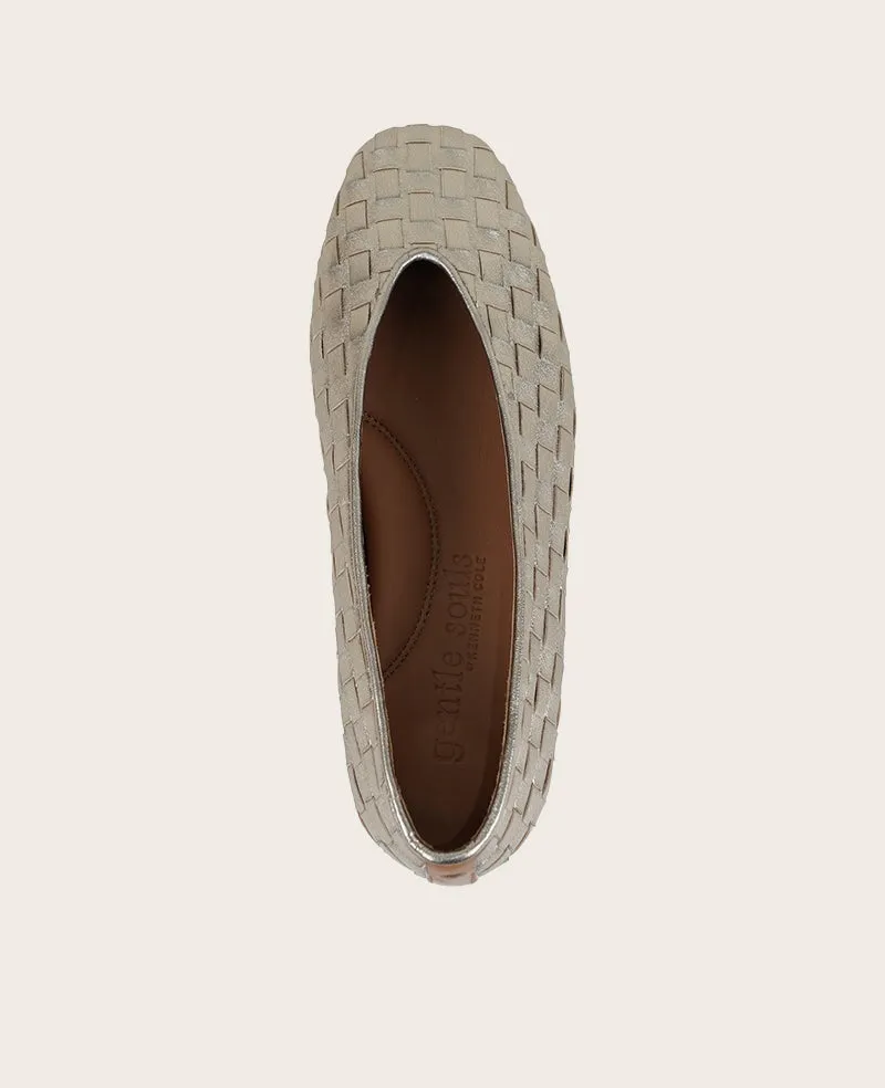 GENTLE SOULS - Willow Leather Woven Ballet Flat