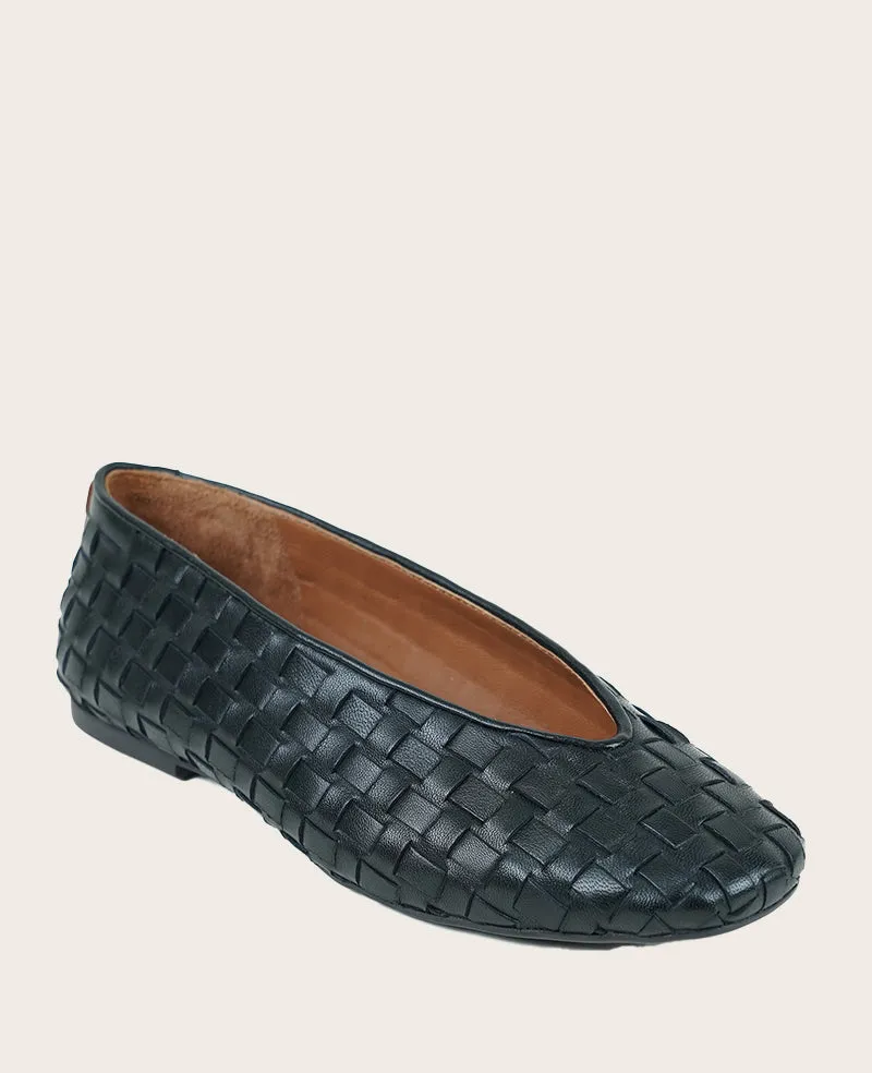 GENTLE SOULS - Willow Leather Woven Ballet Flat