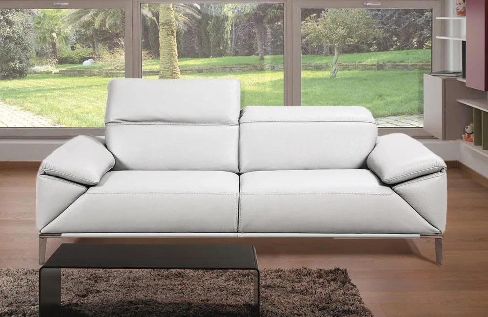 Greta Modern Leather Loveseat