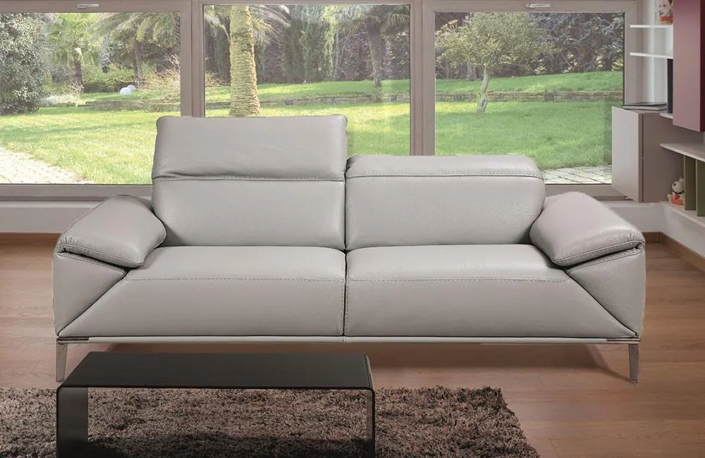 Greta Modern Leather Loveseat