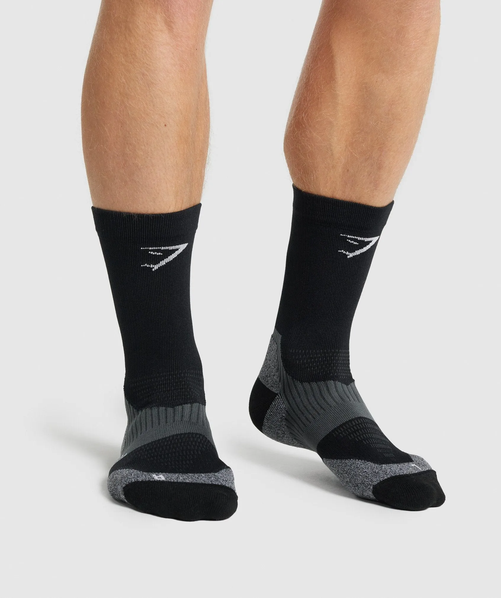 Gymshark Lightweight Running Crew Socks - Black