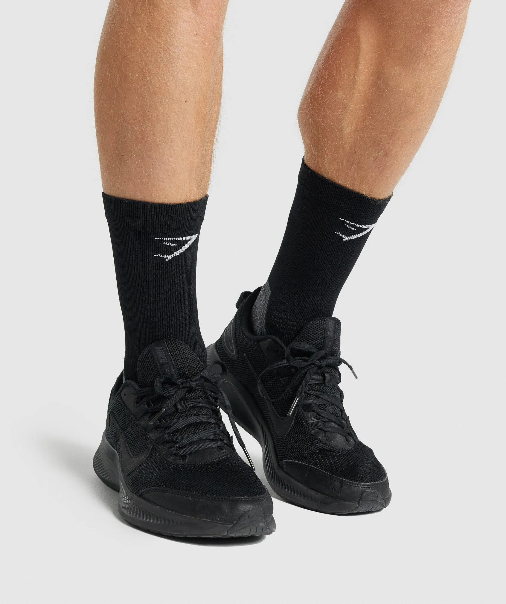 Gymshark Lightweight Running Crew Socks - Black