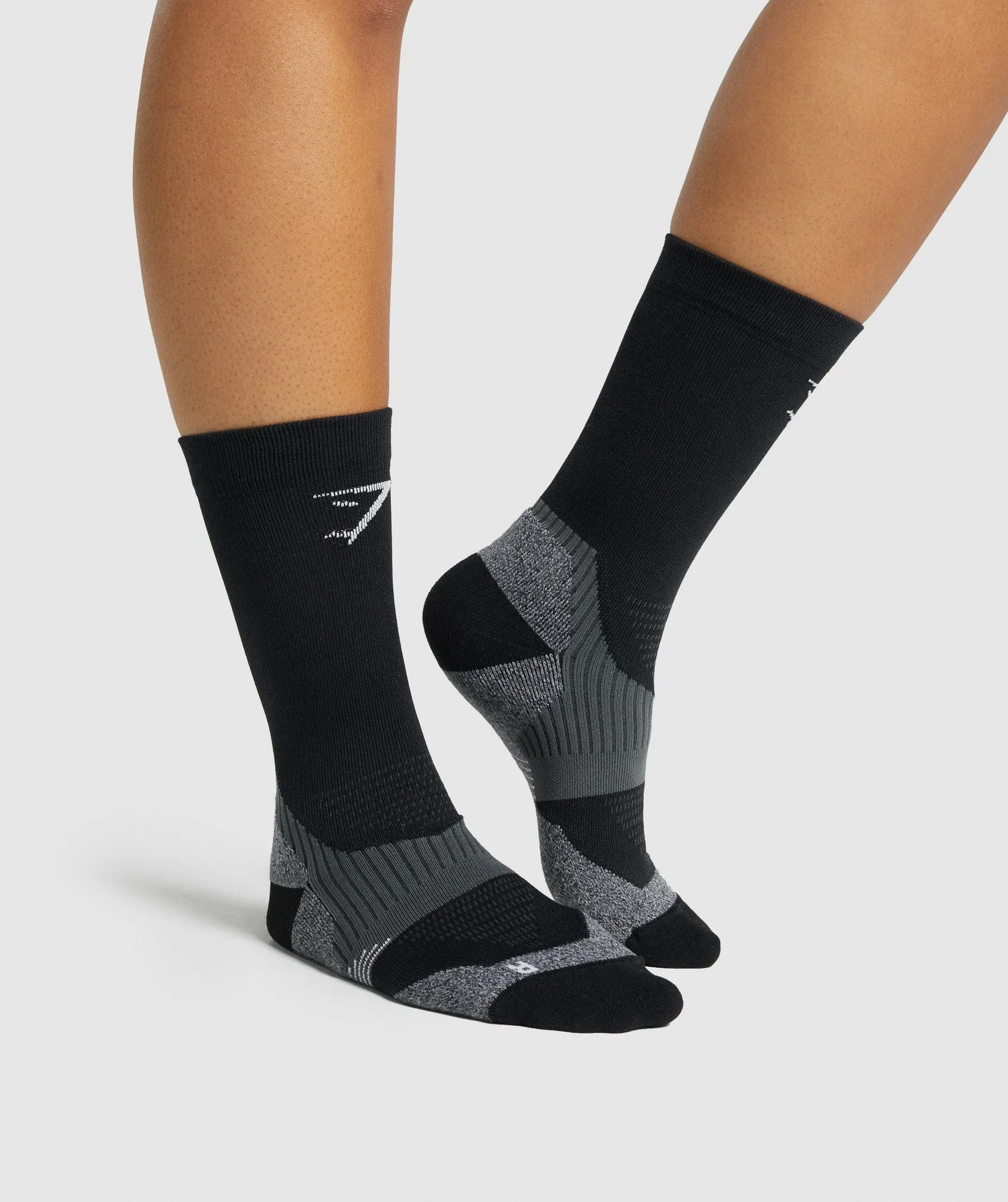 Gymshark Lightweight Running Crew Socks - Black