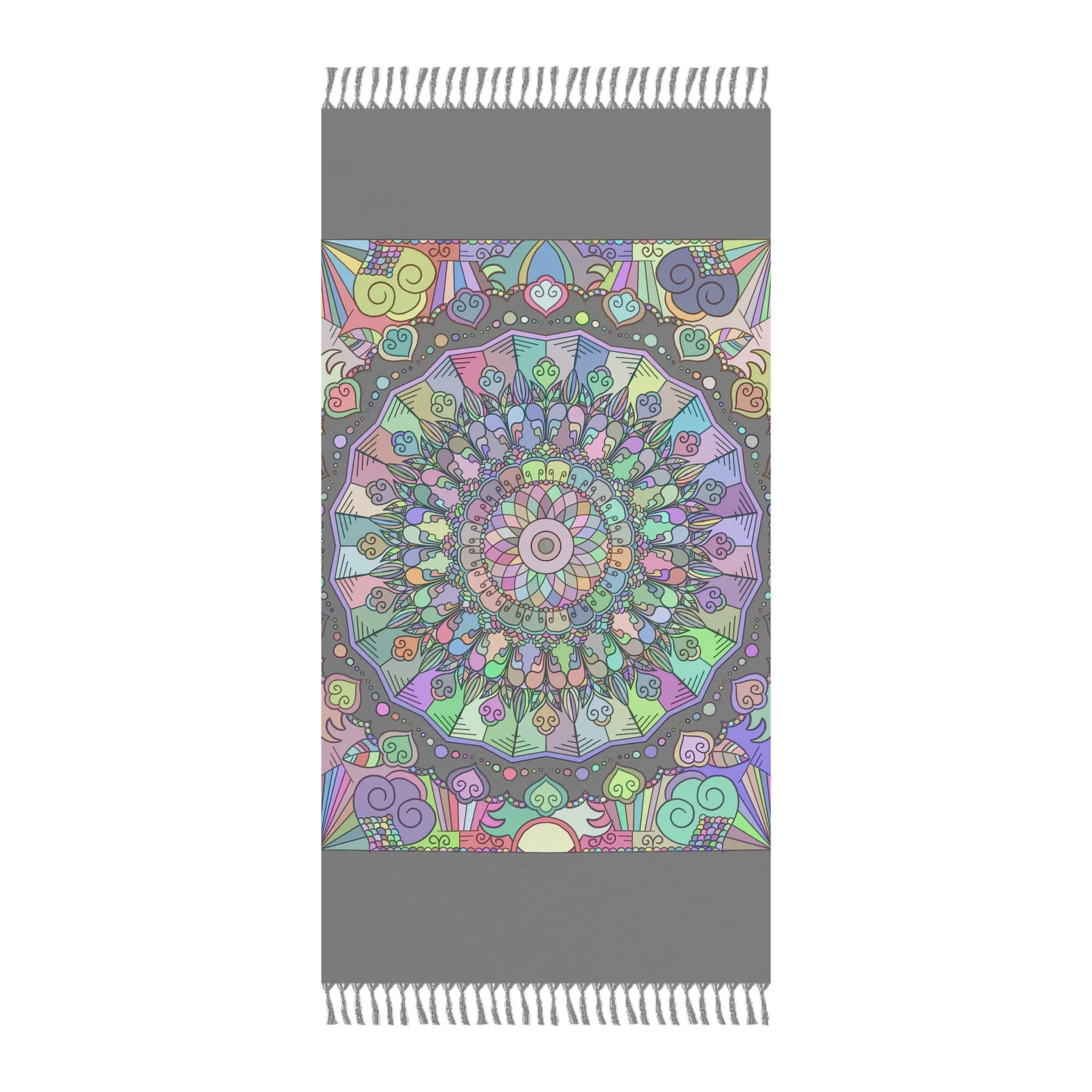 Handmade Mandala Beach Cloth - Original Art in Pastel Colors