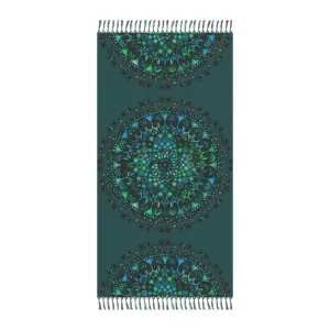 Handmade Mandala Design Boho Beach Cloth - Petroleum Green