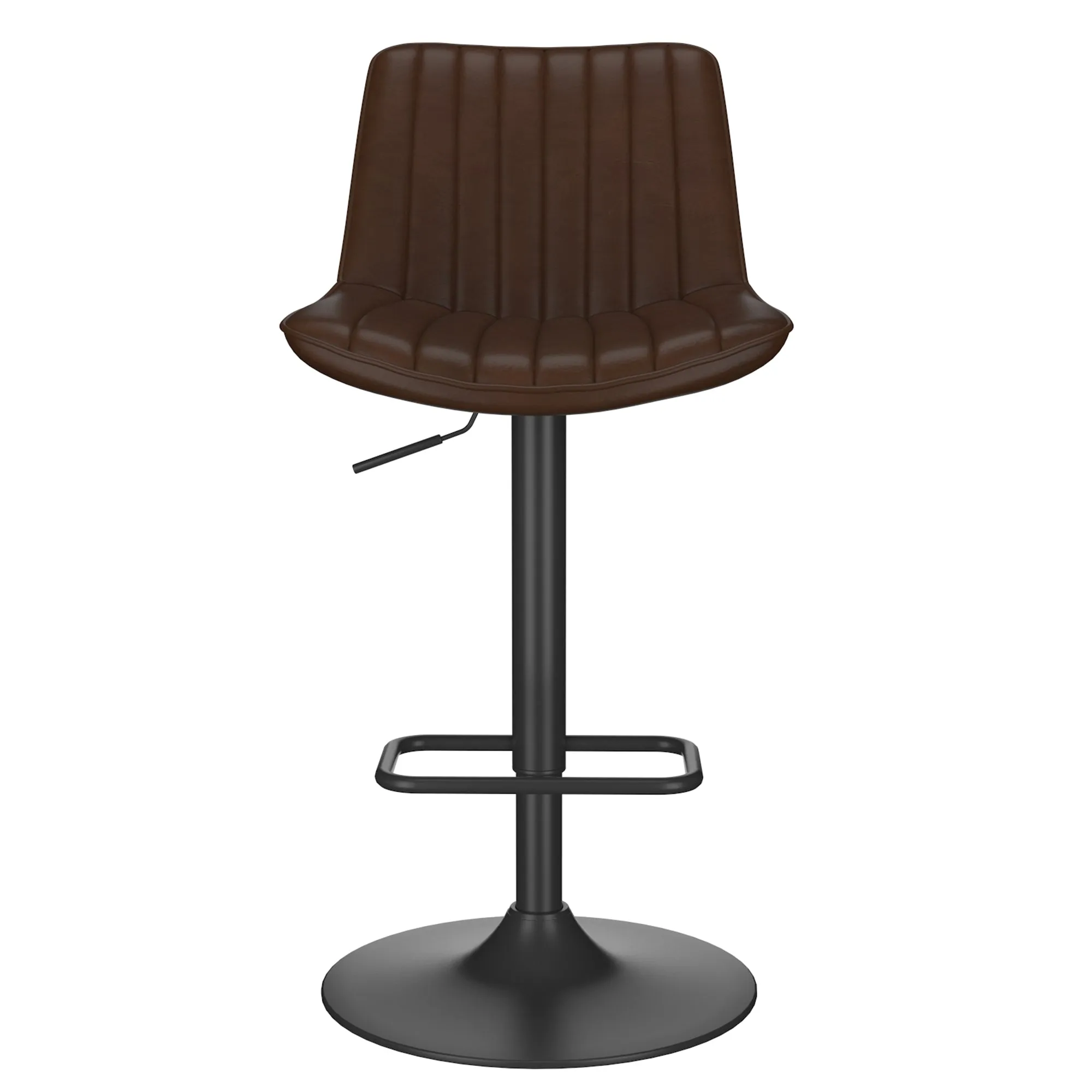 Height Adjustable Bar Stools | Set of 2 | Kosi Brown