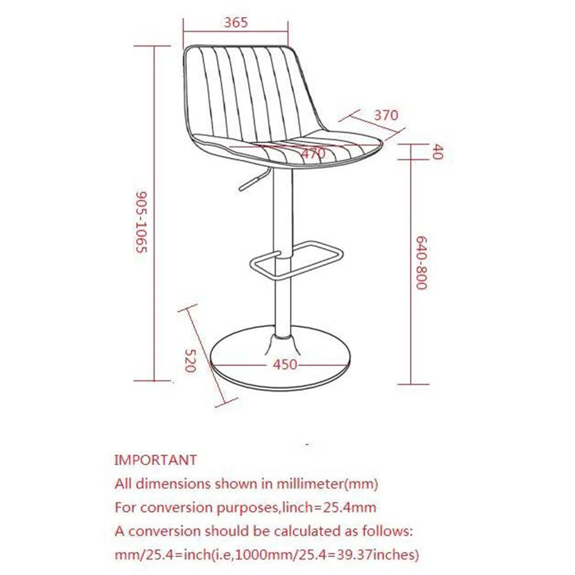 Height Adjustable Bar Stools | Set of 2 | Kosi Brown