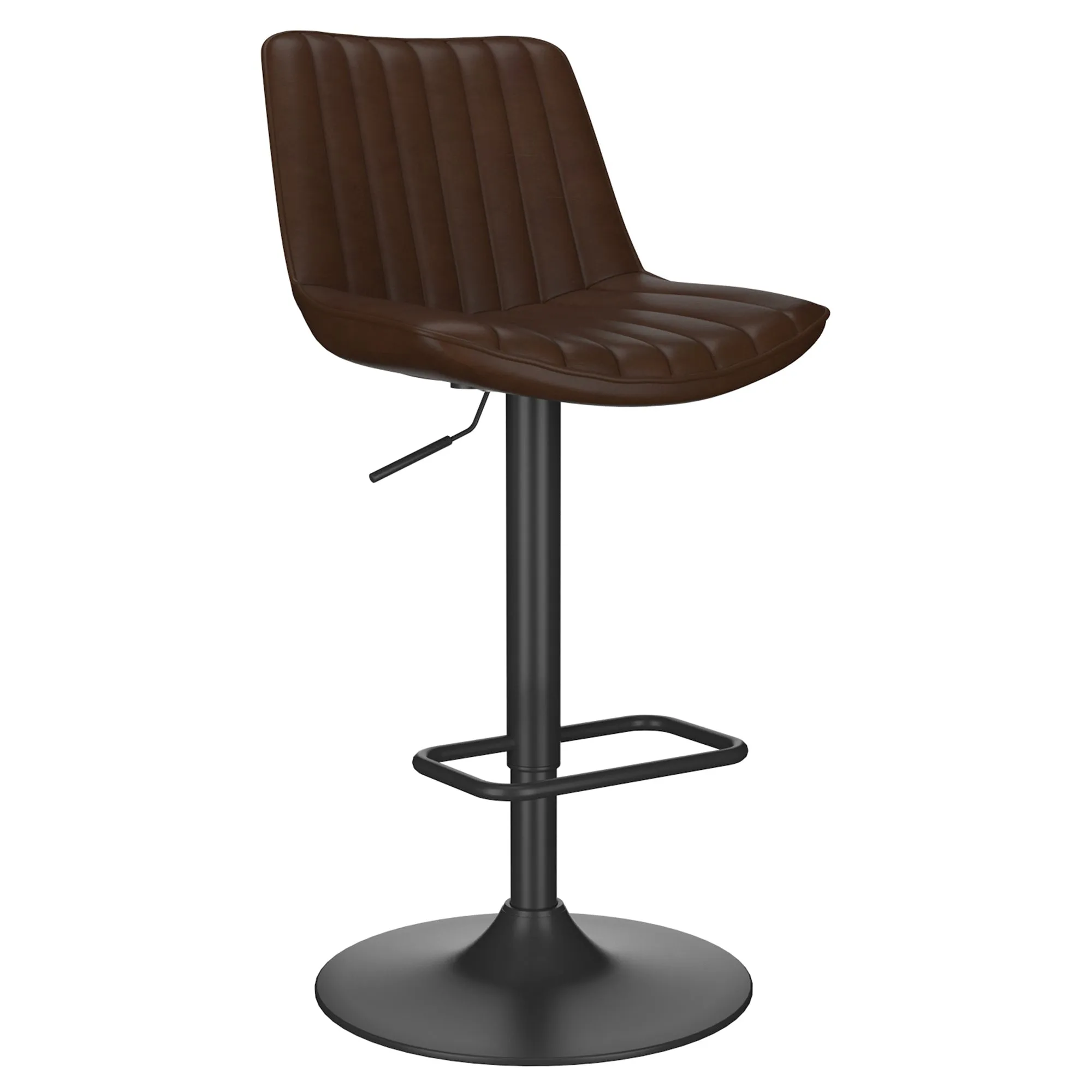 Height Adjustable Bar Stools | Set of 2 | Kosi Brown