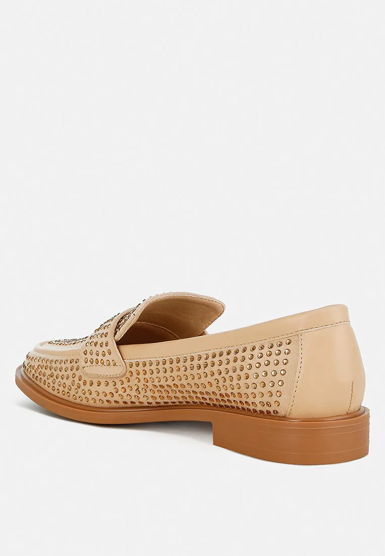 Hobbs Rhinestones Embellished Loafers