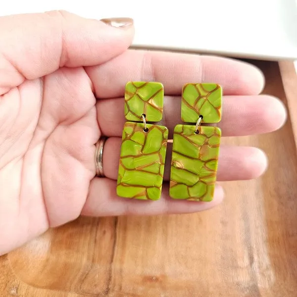 Ida Earrings - Army Green