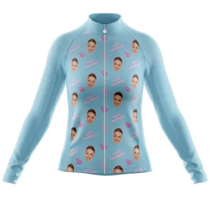 Just Married Custom Face Thermal Club Jersey (Blue)