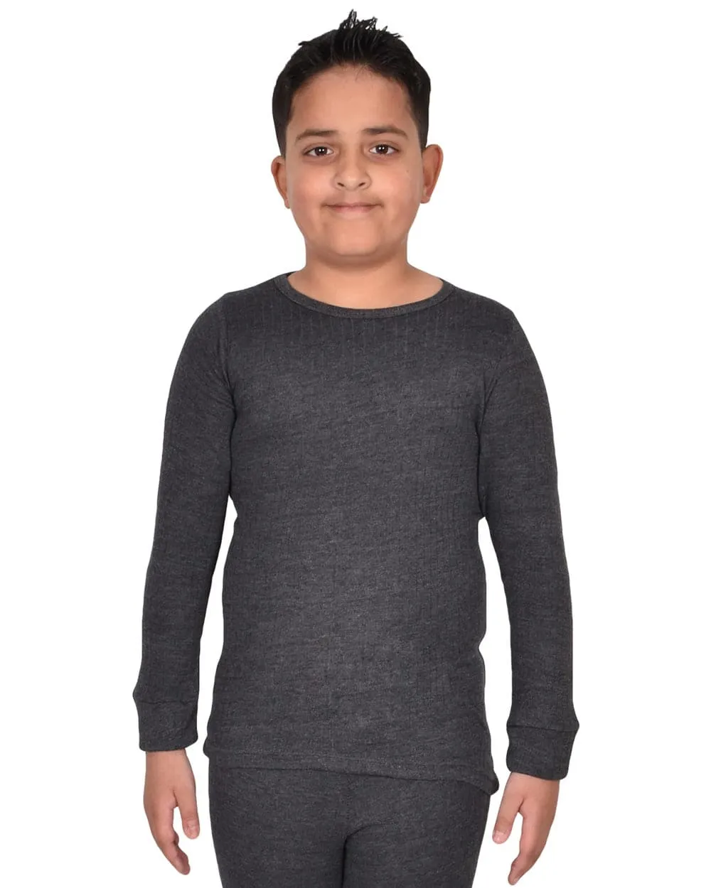 Kids Charcoal Long Sleeve Thermal Underwear Set