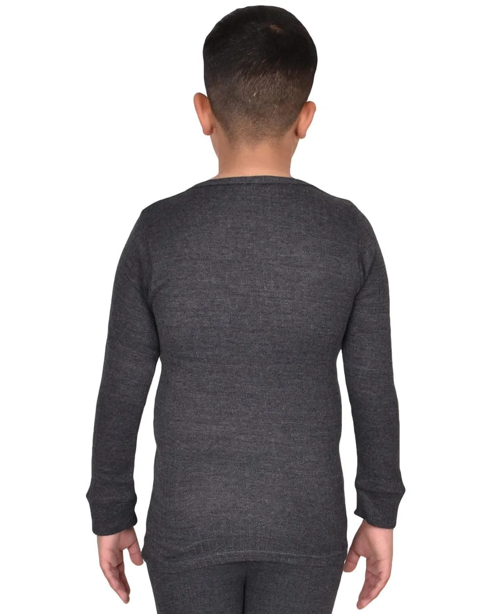 Kids Charcoal Long Sleeve Thermal Underwear Set