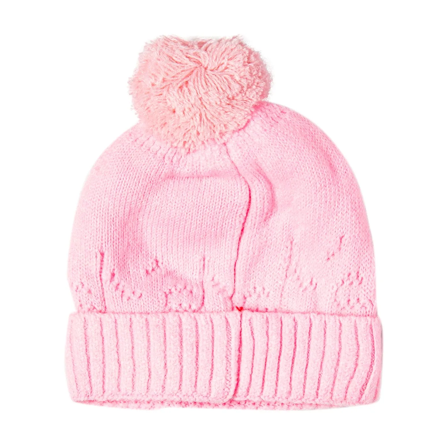 Knit Woollen Cap Honey Bee Pink