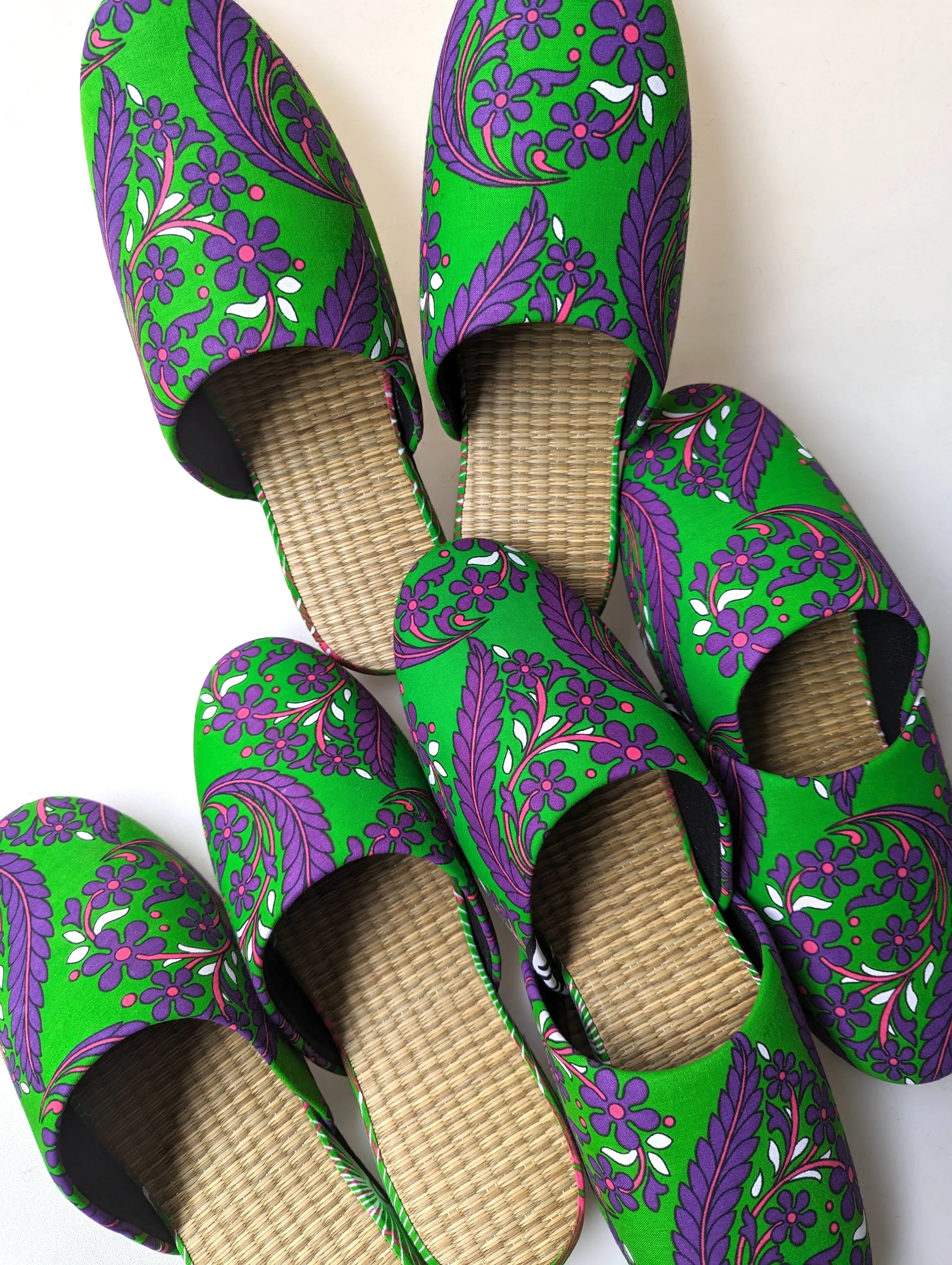 Large Tatami Print Mix Slippers 2024SS-L02