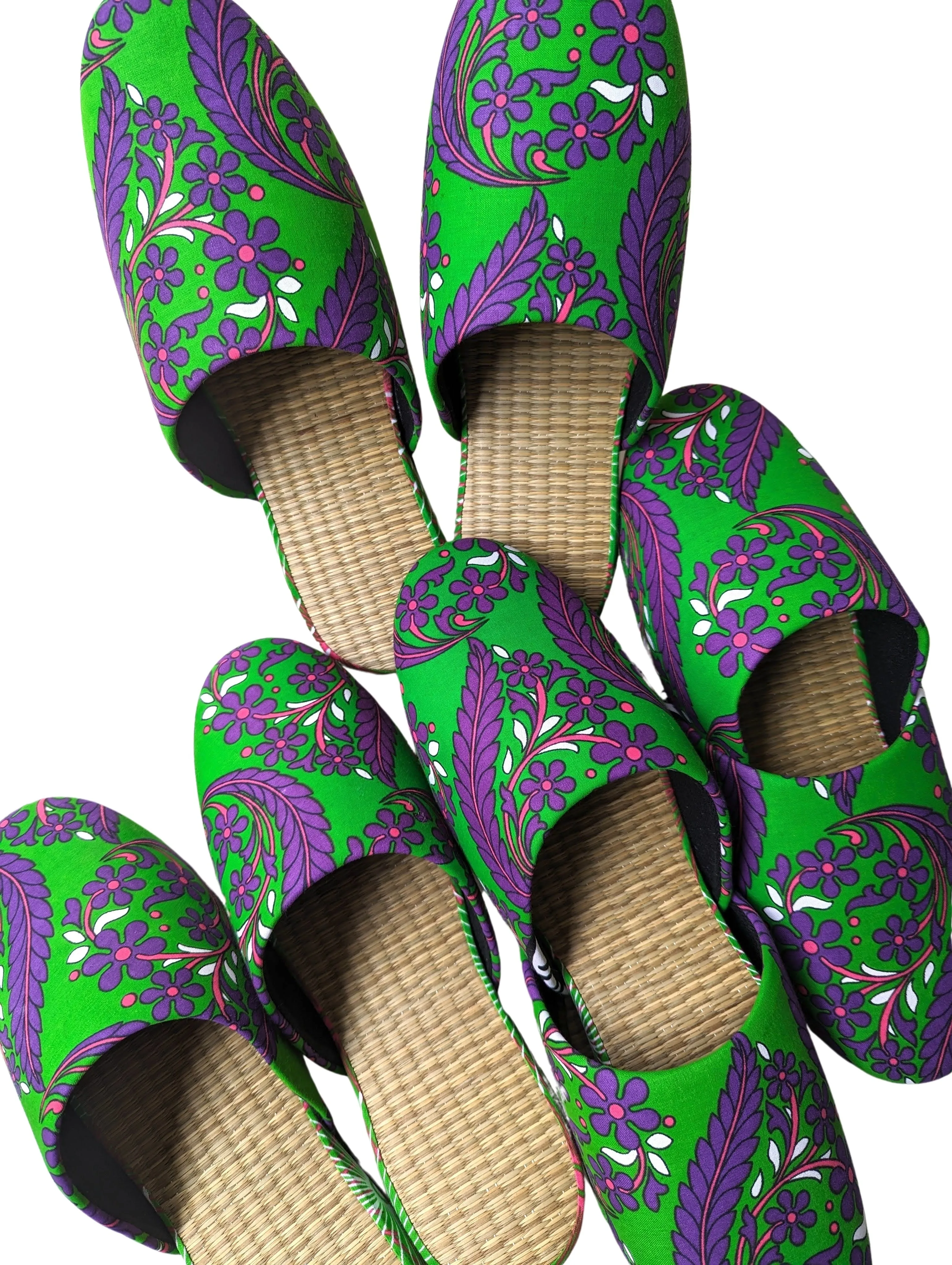 Large Tatami Print Mix Slippers 2024SS-L02