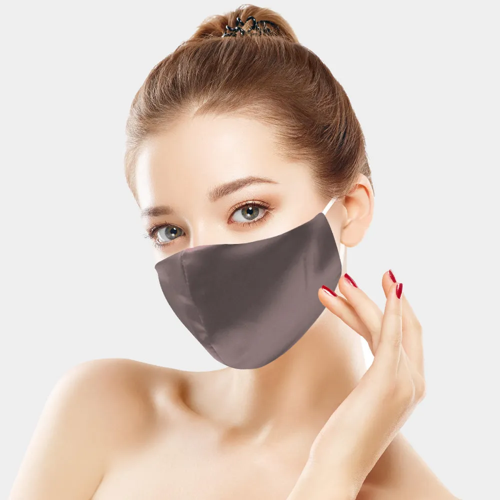 Lisette Beige Silky Satin Fashion Mask