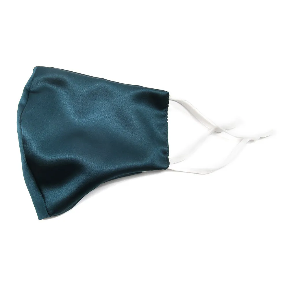 Lisette Blue Green Silky Satin Fashion Mask