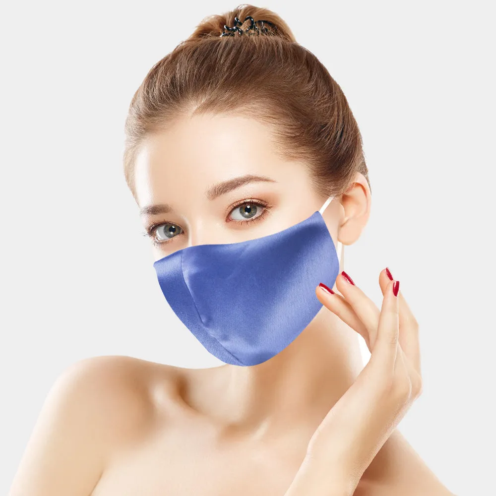 Lisette Blue Green Silky Satin Fashion Mask